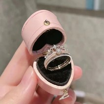 VSYOY 공주 왕관 이층 반지