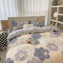 햄프린넨 침대 시트 2 인용... 유로 북유럽 커버 150 침구 세트 이불, 08 8_01 Single(3pcs 150x200)