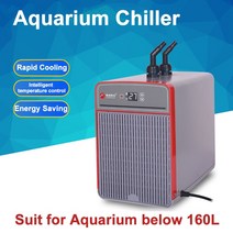 수조냉각기 수족관냉각기 어항 냉각기 수족관 미니 물고기 및 식재 새우 산호 탱크용 160L 이하의 워터 쿨러 여름 냉각 시스템 액세서리, [01] EU Plug 220V