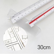 저배율 제도 도면 삼각 스케일 자 30cm DD-10737, 단품
