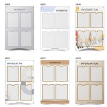 서아기획 아크릴 4구 포켓(2 x 2배열) 게시판, 시안 30번