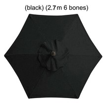 TPU창 패널 2.7/3M 방수 비치 육각 캐노피 야외 정원 UV 보호 파라솔 양산 우산 커버 스탠드없이, [11] 6bone Black Cover