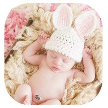 Newborn Baby Photography Prop Boy Girl Photo Shoot Outfits Crochet Knit Cute Christmas Bunny Hat Pho, 1