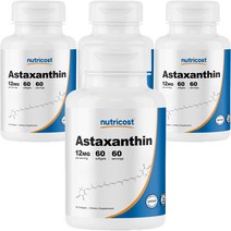뉴트리코스트 아스타잔틴 12mg 소프트젤, 60개입, 4개, 60정