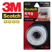 3M 목재 원목 나무 소재용 강력 롤 양면테이프 쓰리엠 _ 22092786EA, 쿠팡 자비샵 본상품선택