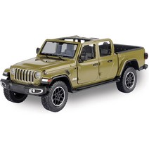 [모터맥스] 1:27 지프 글래디에이터 픽업 트럭 Motormax Toy 2021 Gladiator Pickup Truck Diecast Model, 오버랜드 오픈탑 카키