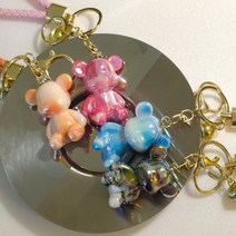 OKD4 홀로그램 구름 곰돌이 스트랩 키링 키홀더 4Colors