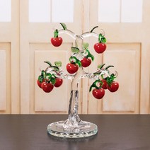 크리스탈 체리트리 유리공예 생일 꽃 선물 장식품 인테리어 소품, 앵두나무 10개