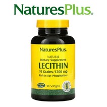 네이처스플러스 대두 레시틴 소이빈 글리신 Lecithin 1200mg 90 소프트젤, 90캡슐