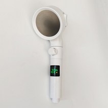 녹물 석회수 제거 샤워기 필터 Zloog3 모드 고압 샤워 헤드 디지털 디스플레이 온도 제어 가압 욕실 액세서리, [03] White, 03 White