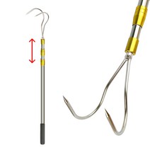 JSS&D 두발후크세트 1.5M 갯벌 해루질 낚시 작살 갈고리 물고기 문어잡이, 두발후크세트1.5m(FG15)