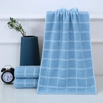 DFMEI.면 수건. 타월.Towel--면 타월 무지 도톰 면타월 선물 타월, 다크 블루, 34*74