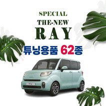 [차랑] 더뉴레이 차량용품 꾸미기 실내 악세사리 튜닝 스티커, 레이 07 카본 키케이스 블루/키링(블랙)