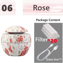 미니 공기 가습기 초음파 usb 아로마 디퓨저 우드 그레인 led 야간 조명 전기 에센셜 오일 디퓨저 아로마 테라피 홈, 어두운 회색