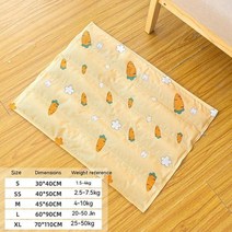 강아지수영장 애완견 쿨링 매트 아이스 테디 애완 동물 시원한 고양이 여름 젤 냉각 개, M, 3.carrot - M