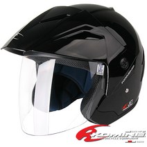 코미네 오픈페이스 헬멧 바이크 경량 하프페이스 쉴드증정 HK-165 BLACK, BLACK-M