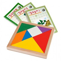 [와이제이] 교재3권 칠교(원목케이스)와 샘통 칼라
