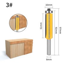 드라이월커터 8mm 생크 z4 플러시 트림 라우터 비트 4 블레이드 목공 밀링 목재 용, 8x16x50