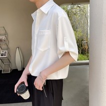남성 긴팔 셔츠 검정 실크 난방 차이나 와이드카라 흰색 와이셔츠 남방 정장 스트라이프
