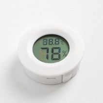 원형 미니 디지털 온도계 습도계 탁상 2개입, 1개, 화이트 3개입