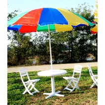 해수욕장 비치용 레인보우 대형 파라솔(230cm) 커피숍 테이블 예쁜 튼튼한