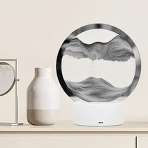3D 모래 시계 인테리어 소품 선물용 샌드아트 크리에이티브 램프 다채로운 움직이는 야간 조명 퀵 샌드 테이블 침실 장식 발렌타인 데이 선물, [06] Black