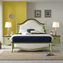 바나이B 원목 PU 엔틱 퀸 침대, 추가안함