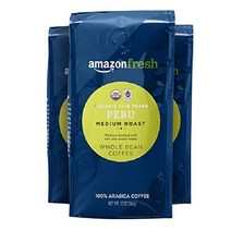 AmazonFresh 공정 무역 페루 홀빈 커피 미디엄 로스트 12온스(3팩) H2102701