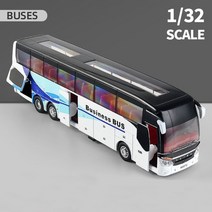 버스모형 다이캐스트 초합금 전기 버스 높은 모조 1:32 합금 풀백 모델 이중 관광 플래시 장난감 차량 어린이 장난감, 하얀