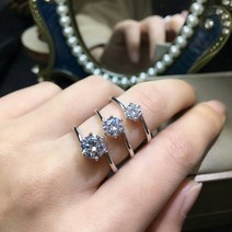모이사나이트 모아사나이트 패션 2캐럿 다이아몬드 반지 925실버 여성