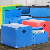 이삿짐센터 셀프 포장이사 창고 박스 정리용 단프라 pp박스 플라스틱 운반 택배사 PP, 이사박스2호 노랑