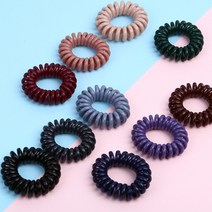 디엠몰 10+10 머리자국안남는 컬러 전화선 머리끈 스프링 헤어끈 헤어밴드 머리고무줄