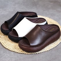 여성 슬리퍼 6cm 사무실 실내화 쿠션 통굽 키높이