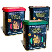 CABALLO DE OROS La Vera D.O.P의 파프리카 단맛 쓴맛 매운맛 75g