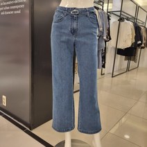 룸나인 [백화점 인기상품] 허리벨트 포인트 핏과 컬러감이 세련된 부츠컷 데님팬츠 SP1DL5970