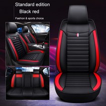 PU 가죽 자동차 시트 커버 볼보 XC60 V50 차량 액세서리 인테리어 디테일 프로텍터, 07 Black Red 5 Seat