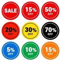 세일스티커 할인스티커 행사스티커 마트 편의점 백화점 정육 옷집 매장 주문제작 원형, 30%, [1000매] 60mm, [B] 블루-화이트