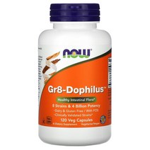 나우 푸드 Gr8-Dophilus 아스코르브산 베지 캡슐 120정, 60 개 Now Foods (나우 푸드)