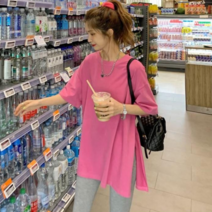 루디아 커버 롱 트임 반팔티