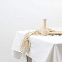 담은보자기 순면 무지 테이블보, 백아이보리, 2인용(90x130)