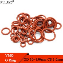 고무바킹 고무링 부싱 와셔 10pcs 빨간색 실리콘 o 개스킷 cs 3mm 외경 10, 외경 145mm 내경 139mm, CS 3.0mm