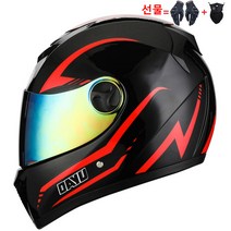 DAYU 오토바이 헬멧 풀페이스 헬멧 장갑포함, Q