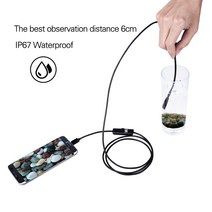 5.5/7.0mm 내시경 카메라 IP67 방수 USB 안 드 로이드 유연한 검사 Borescope 전화 PC 6led 조정 가능, 01 7.0mm_01 1.5M