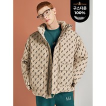 아키클래식 [아키클래식] 칩멍크 모노그램 구스다운 점퍼 베이지