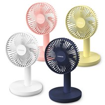 꼼꼼 캠핑 차박 저소음선풍기 무선 빅팬 탁상용 작은 책상용 소음적은 사무실 소형 미니선풍기, 다크 네이비