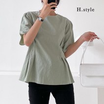 [에이치스타일] [H스타일]H스타일(BL)린넨튤립블라우스/여름/빅사이즈/블라우스/셔츠/브라