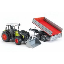 Bruder 02112 CLAAS Nectis 267F 농장 및 건설 트랙터 프론트로더 팁 트레일러 포함