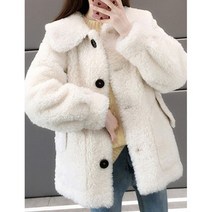 에코 퍼 자켓 여성 따뜻한 모피 재킷 아늑한 양털 재킷 가을 캐주얼 코트 숙녀 느슨한