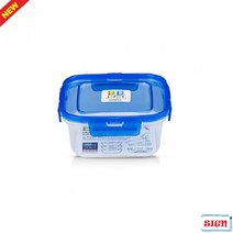 플라스틱밀폐용기 정1호 (블루) 116x116x55mm 350ml 생분해성용기 칸막이용기 반찬통 투명용기 환경호로몬걱정없는 칸칸이용기 냉장고정리용기 플라스틱밀폐용기