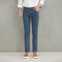 클로니아 인디고 심플 데님 블루 슬림핏 일자 청바지 ES0M07